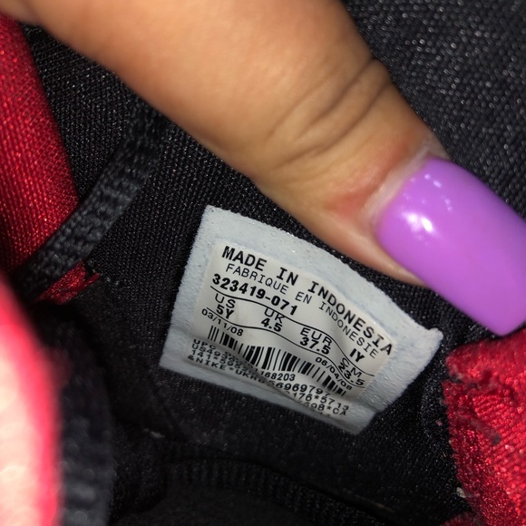 ❤️🖤 Jordan 6 Rings GS 'Bred' Size 5y ❤️🖤 - Picture 9 of 9